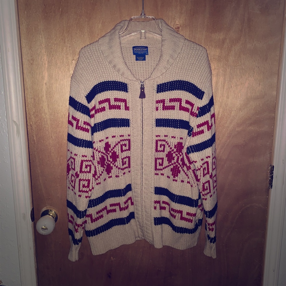 Lebowski Style Pendleton Sweater, L